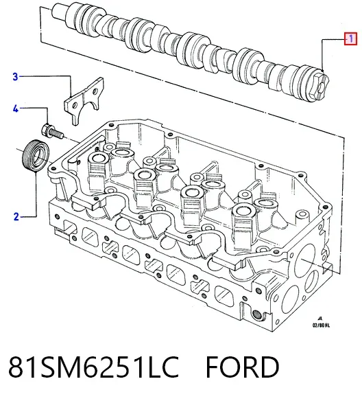 Árvore distribuidora de motor 81SM6251LC Ford