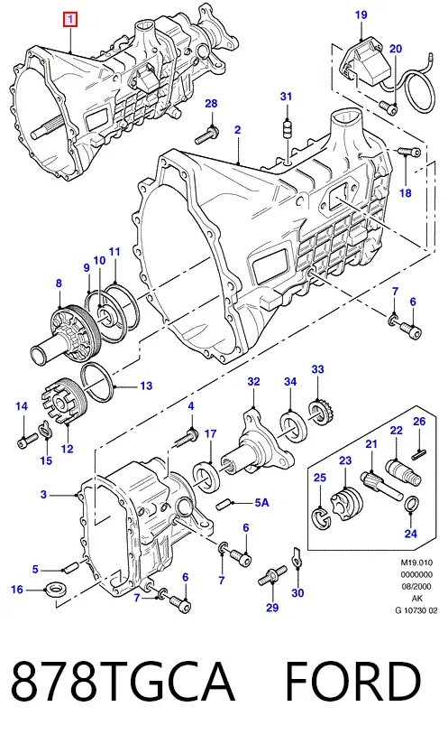 Caixa de Mudança montada (caixa mecânica de velocidades) 878TGCA Ford