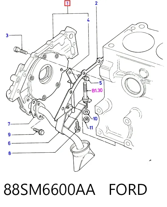 Bomba de óleo 88SM6600AA Ford