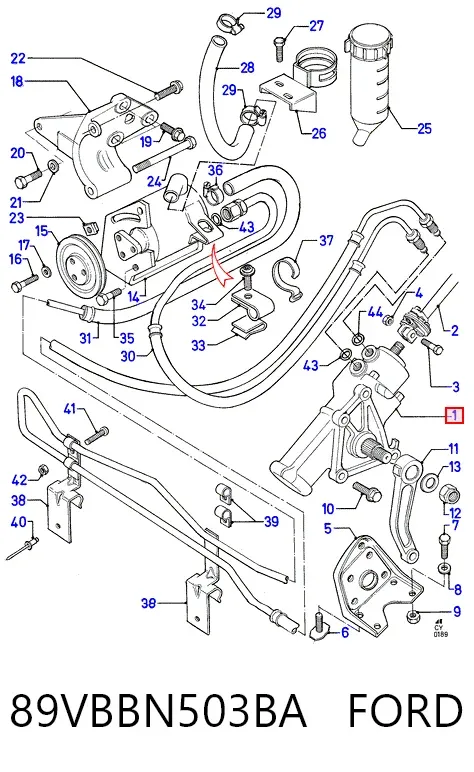 Mecanismo de direção (redutor) Ford Transit IV