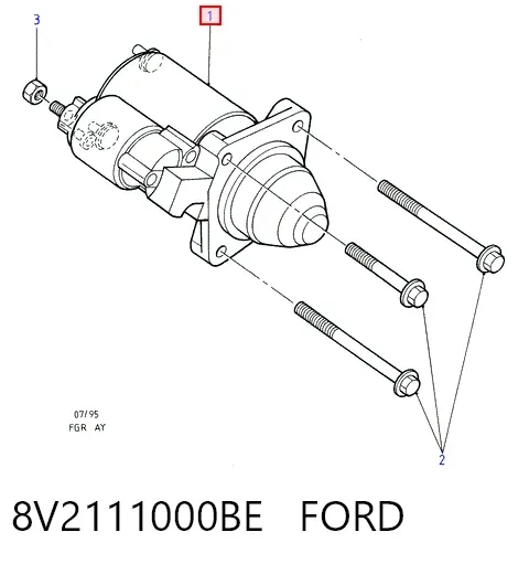 Motor de arranco 8V2111000BE Ford