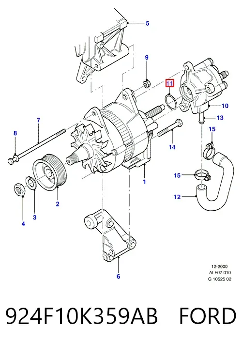 Gerador 924F10K359AB Ford