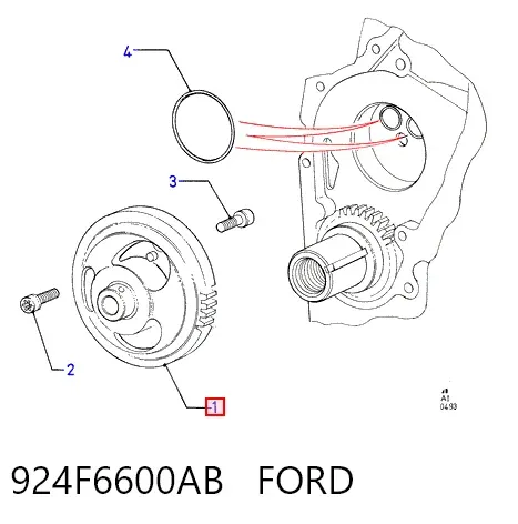Bomba de óleo 924F6600AB Ford
