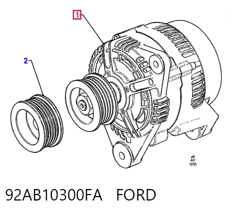 Gerador 92AB10300FA Ford