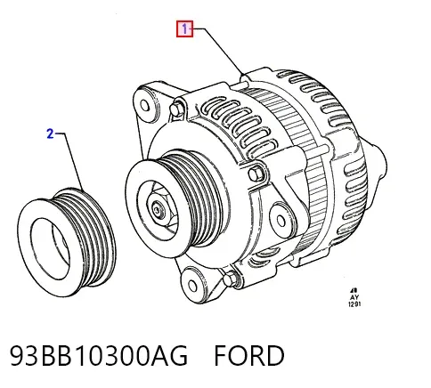 Gerador 93BB10300AG Ford