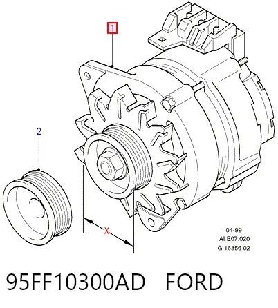Gerador 95FF10300AD Ford