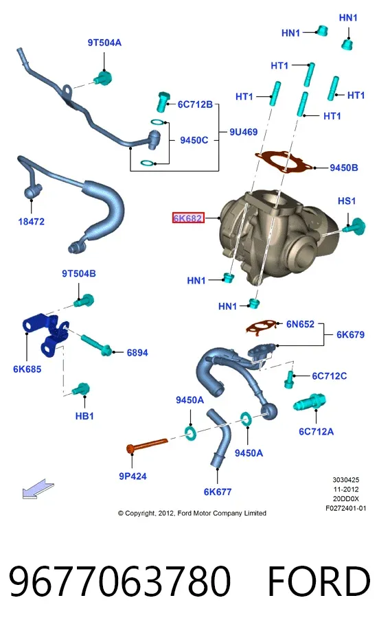 Turbina 9677063780 Ford
