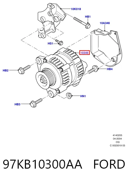 Gerador 97KB10300AA Ford