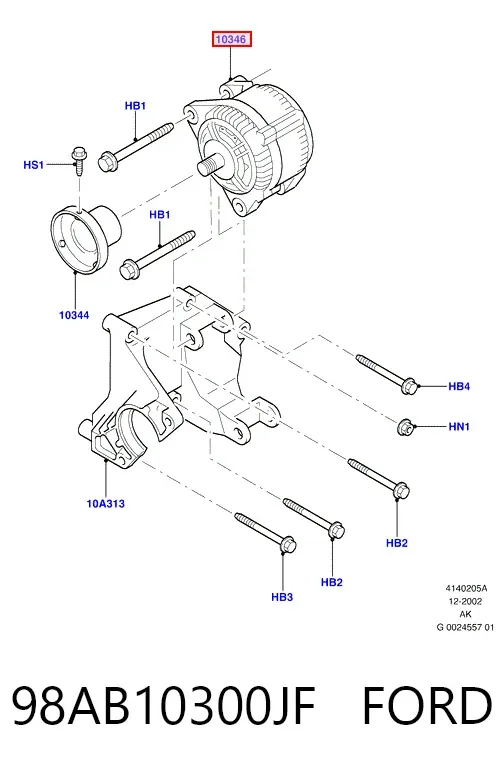 Gerador 98AB10300JF Ford
