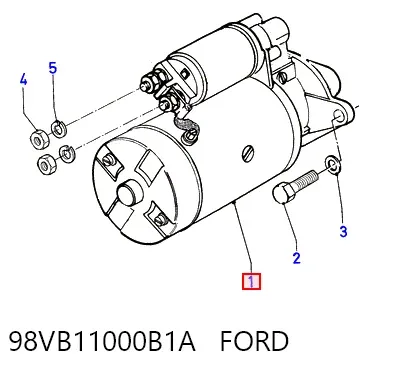 Motor de arranco 98VB11000B1A Ford