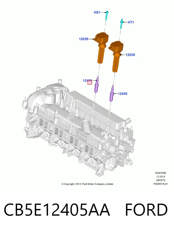 Vela de ignição CB5E12405AA Ford