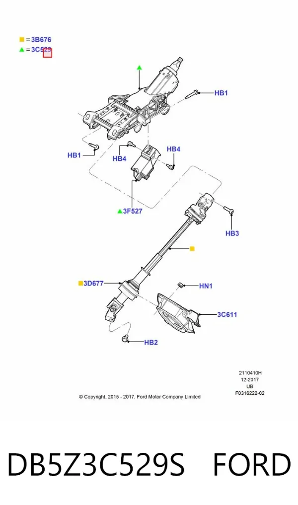 Coluna da direção Ford Explorer U5