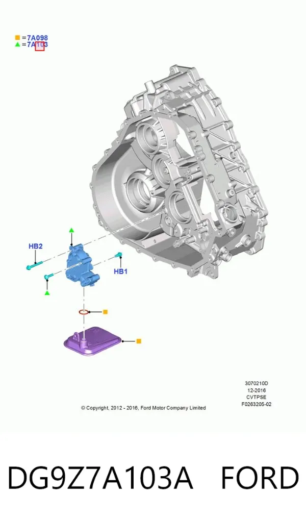 Bomba de óleo da Caixa Automática de Mudança DG9Z7A103A Ford