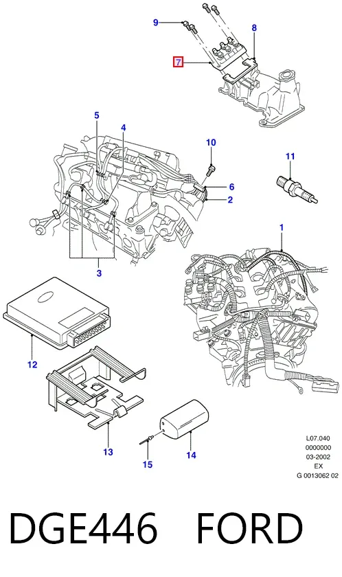 Bobina de ignição DGE446 Ford