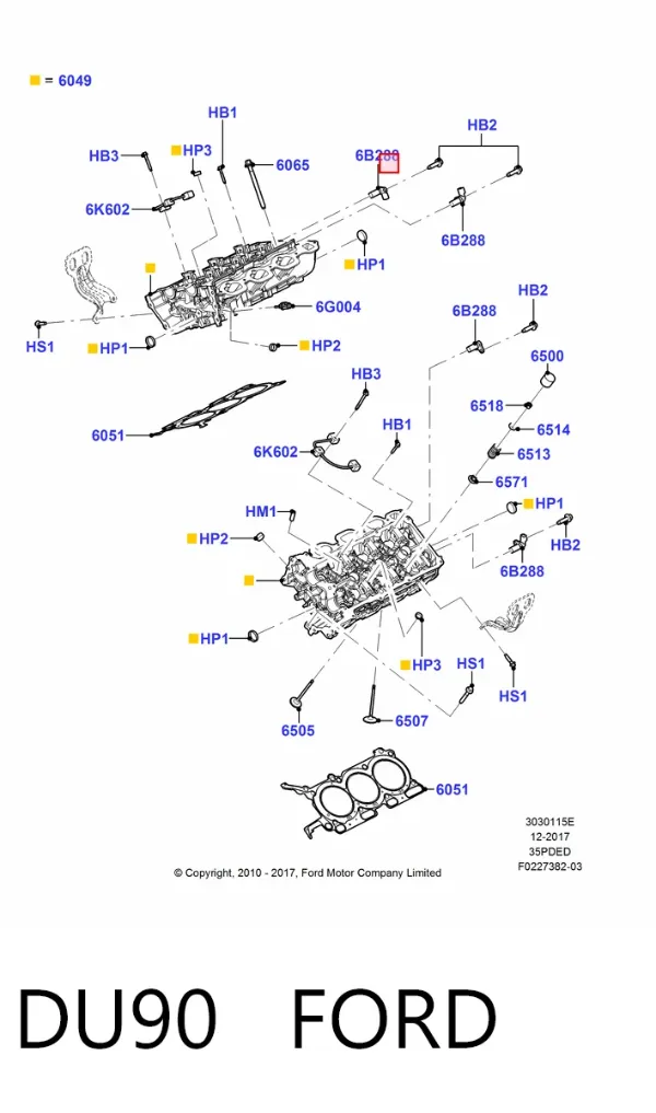Sensor de posição da árvore distribuidora DU90 Ford