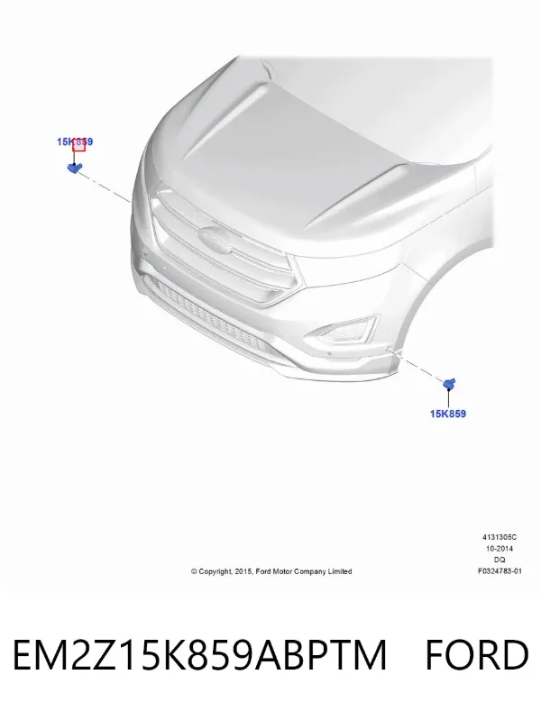 Sensor dianteiro lateral de sinalização de estacionamento (sensor de estacionamento) EM2Z15K859ABPTM Ford