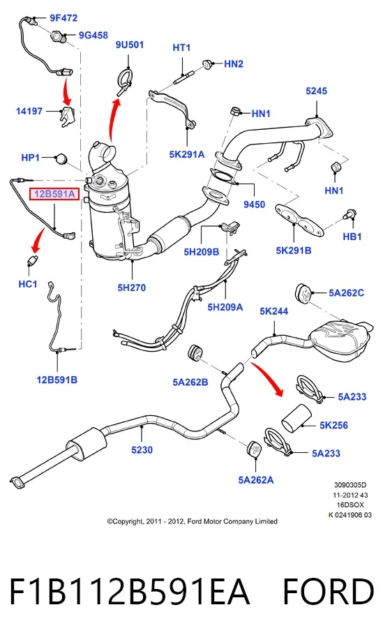  F1B112B591EA Ford