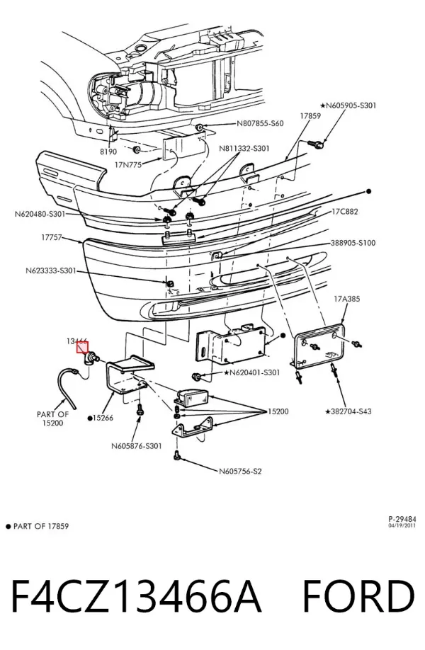 Lâmpada F4CZ13466A Ford