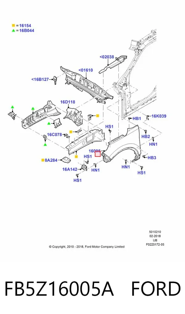 Pára-lama dianteiro direito Ford Explorer U5