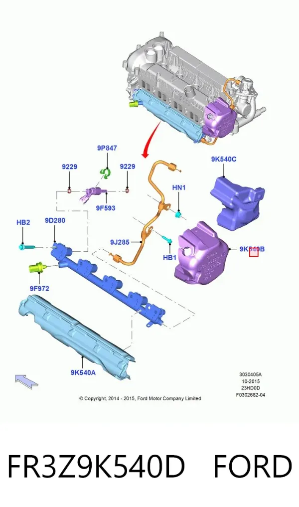  FR3Z9K540D Ford