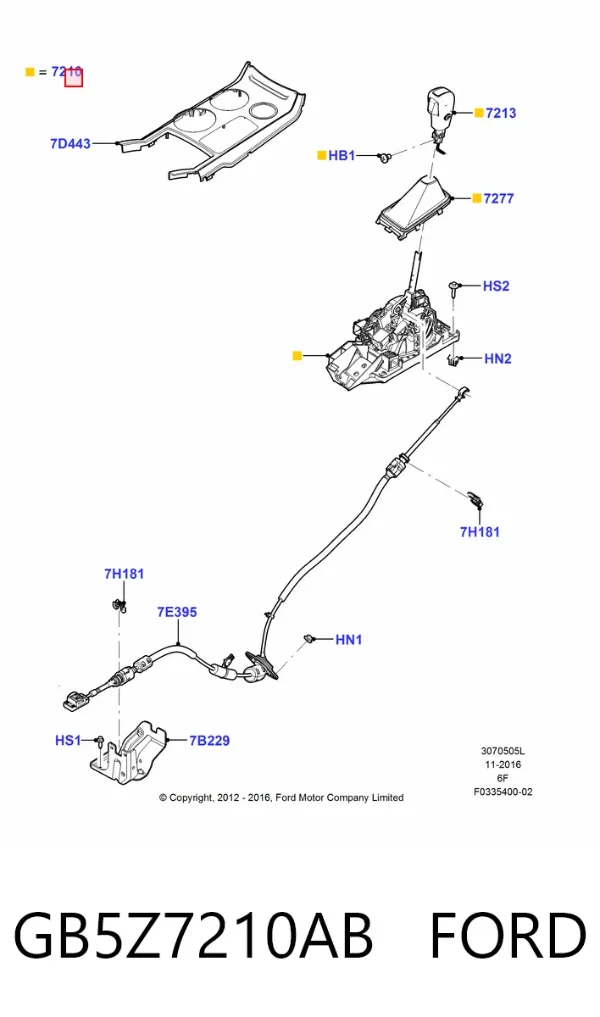 Mecanismo de mudança (ligação) Ford Explorer U5