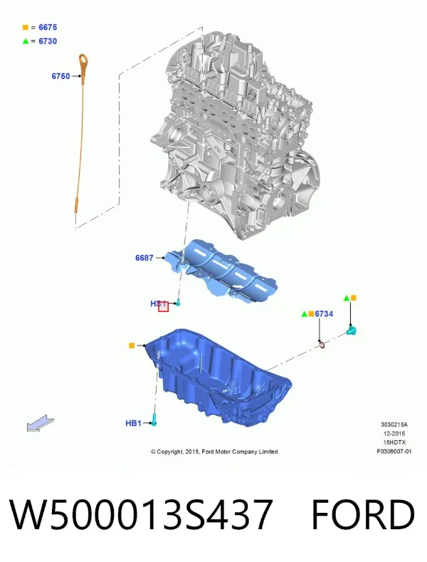 Correia do mecanismo de distribuição de gás, kit W500013S437 Ford