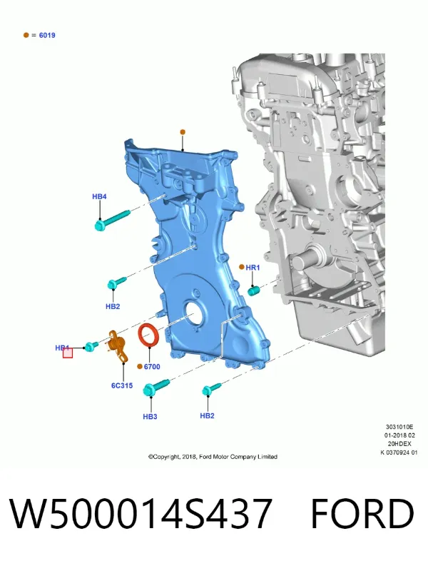 Radiador de aparelho de ar condicionado W500014S437 Ford
