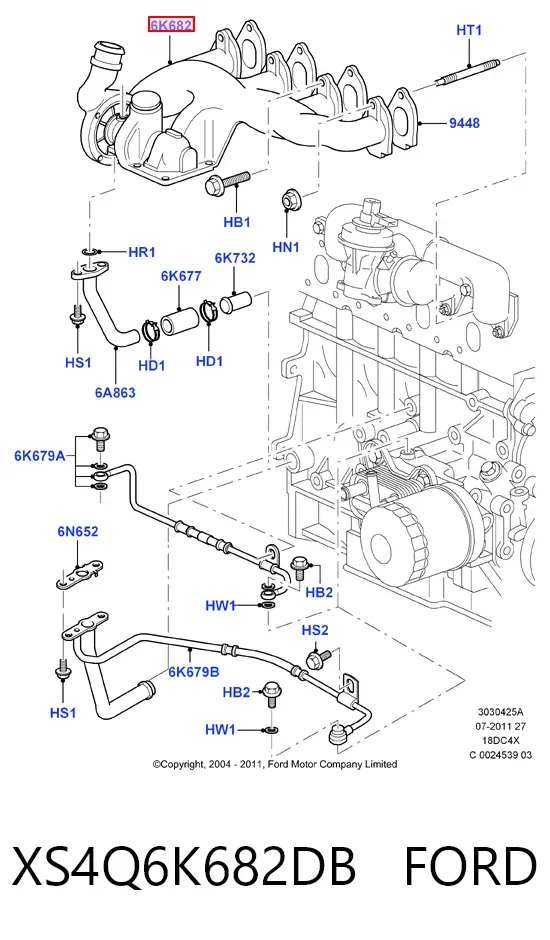 Turbina XS4Q6K682DB Ford