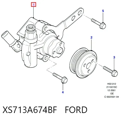 Bomba da Direção hidrâulica assistida XS713A674BF Ford