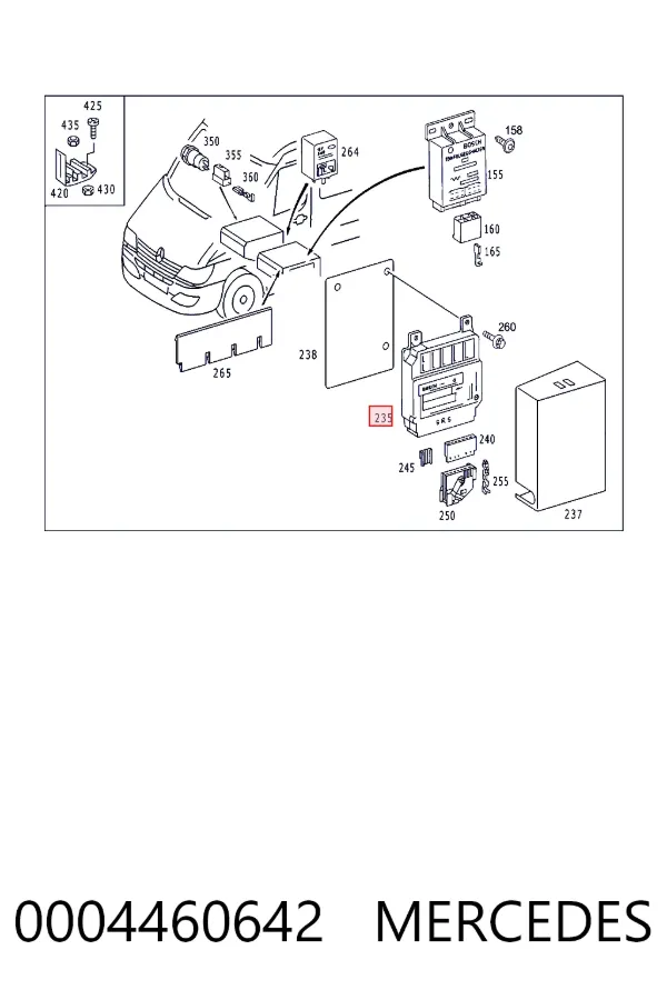 Motor de arranco 0004460642 Mercedes