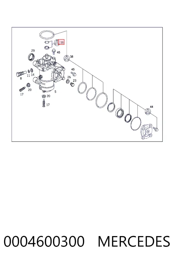 Bucim do mecanismo de direção, kit de reparação 0004600300 Mercedes
