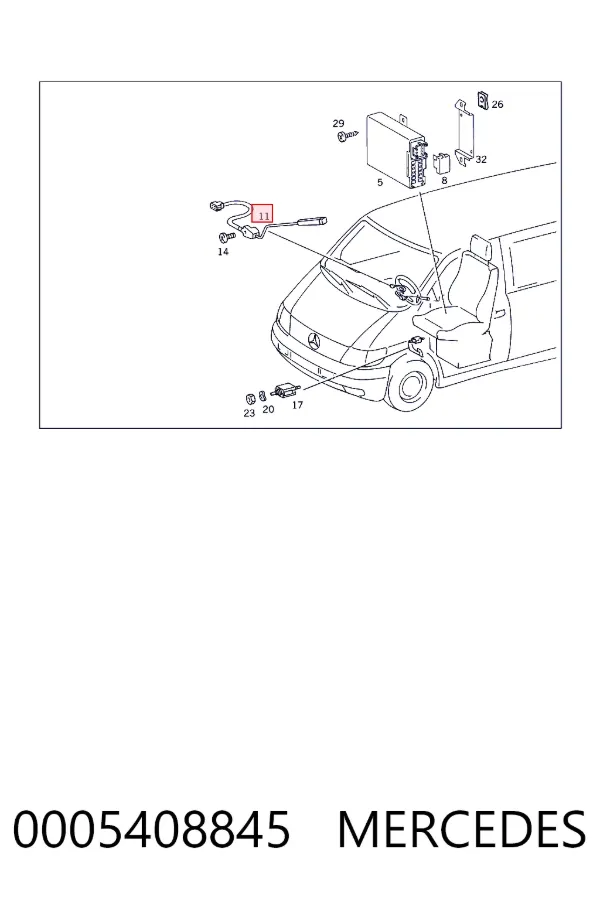 Comutador de controlo de cruzeiro 0005408845 Mercedes