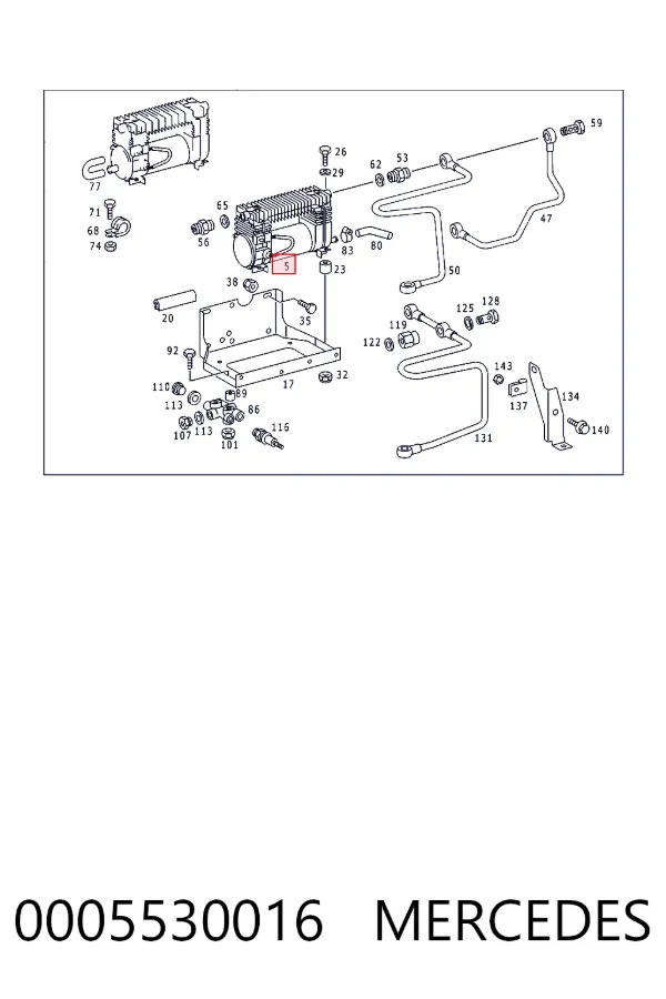 Compressor do sistema pneumático (TRUCK) 0005530016 Mercedes