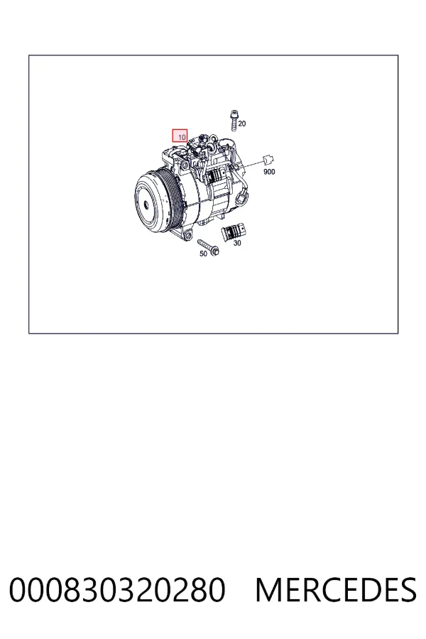 Compressor de aparelho de ar condicionado 000830320280 Mercedes