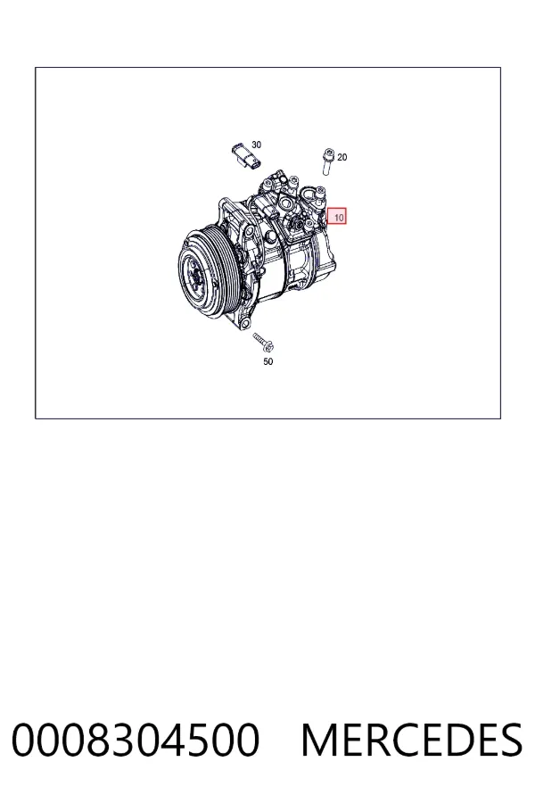 Compressor de aparelho de ar condicionado 0008304500 Mercedes
