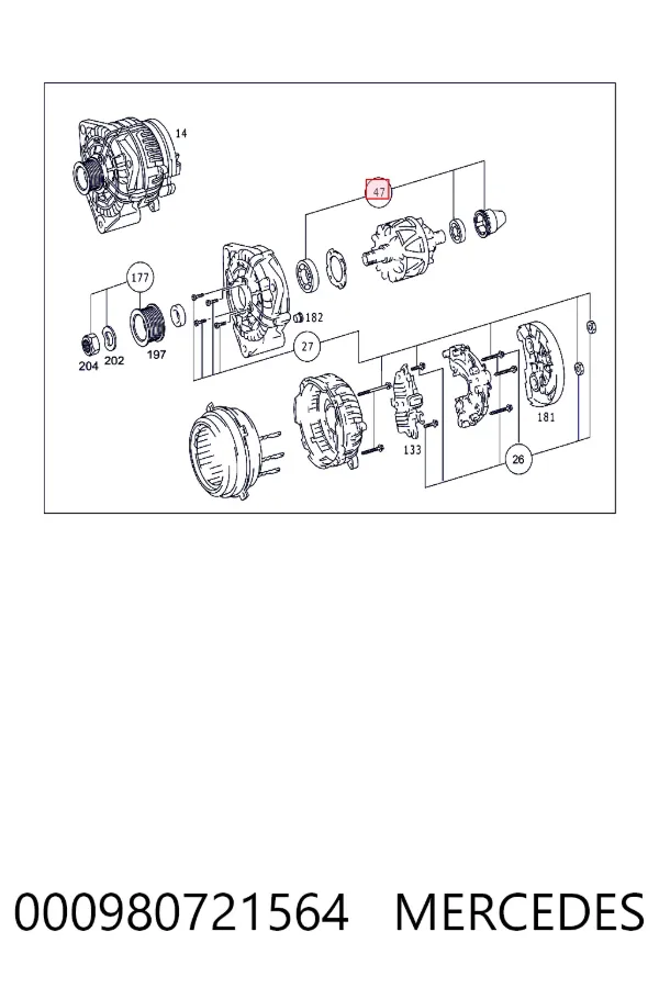 Rolamento do gerador F00M147802 Bosch
