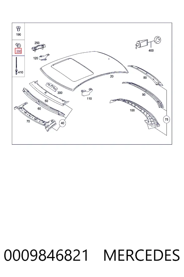  0009846821 Mercedes