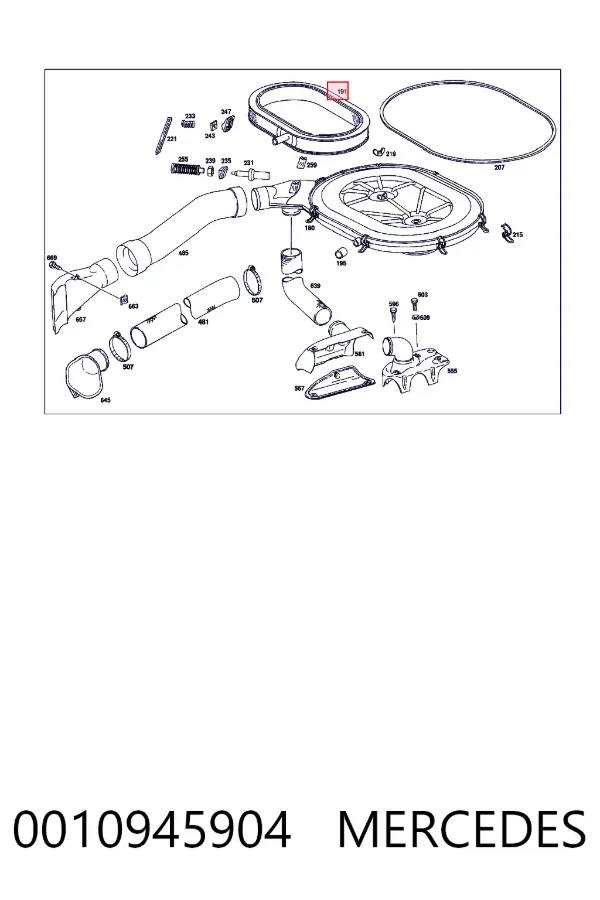 Filtro de ar 0010945904 Mercedes