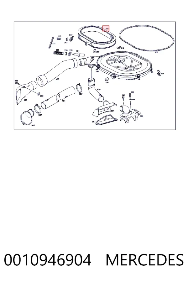 Filtro de ar 0010946904 Mercedes