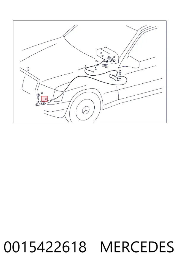 Sensor de temperatura do meio ambiente 0015422618 Mercedes