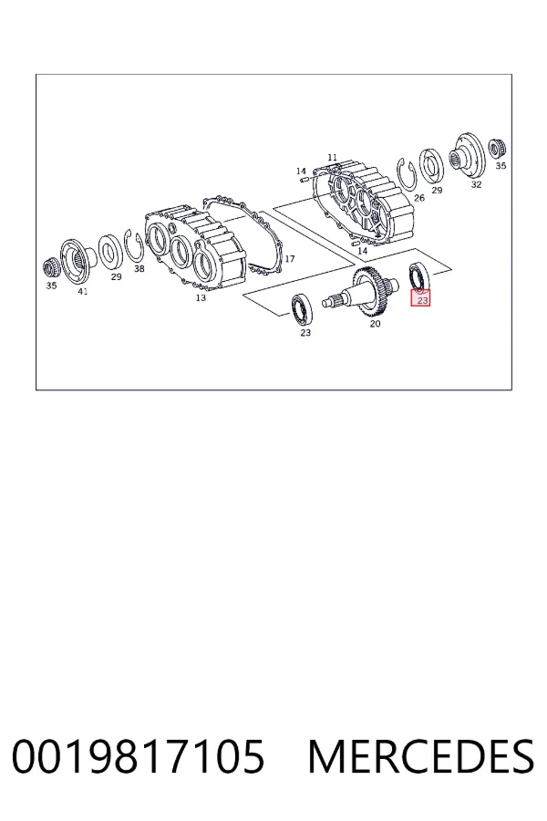 Rolamento de cubo traseiro 0019817105 Mercedes