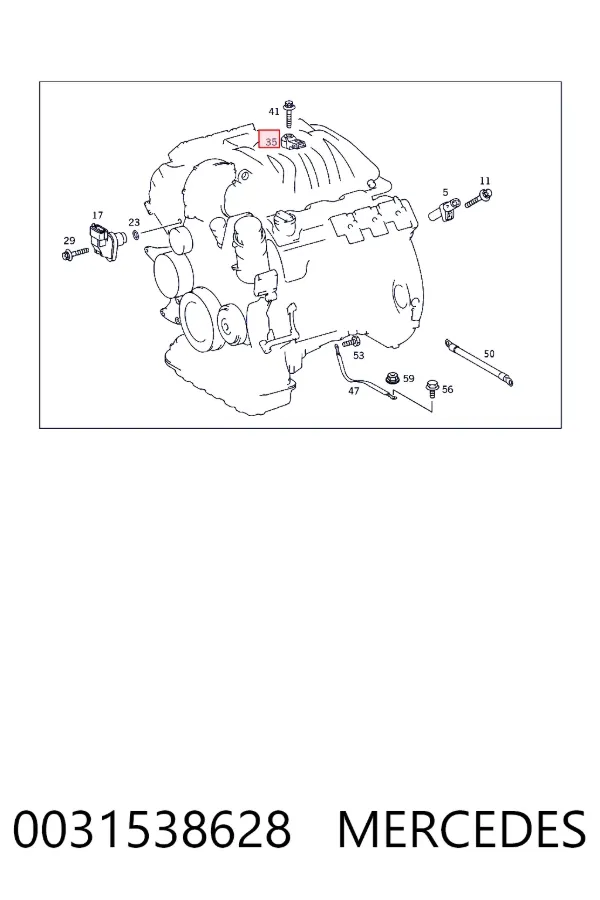 Sensor de detonação 0031538628 Mercedes