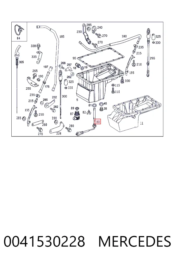 Sensor do nível de óleo de motor 0041530228 Mercedes