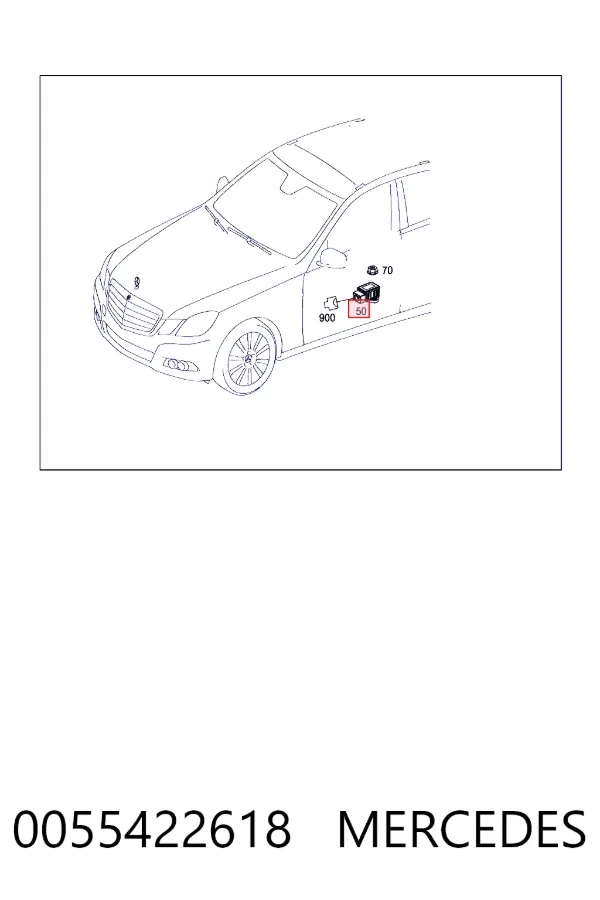 Sensor de aceleração transversal (ESP) 0055422618 Mercedes