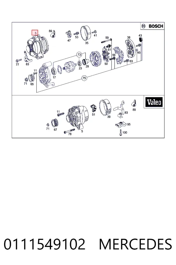 Gerador 0111549102 Mercedes