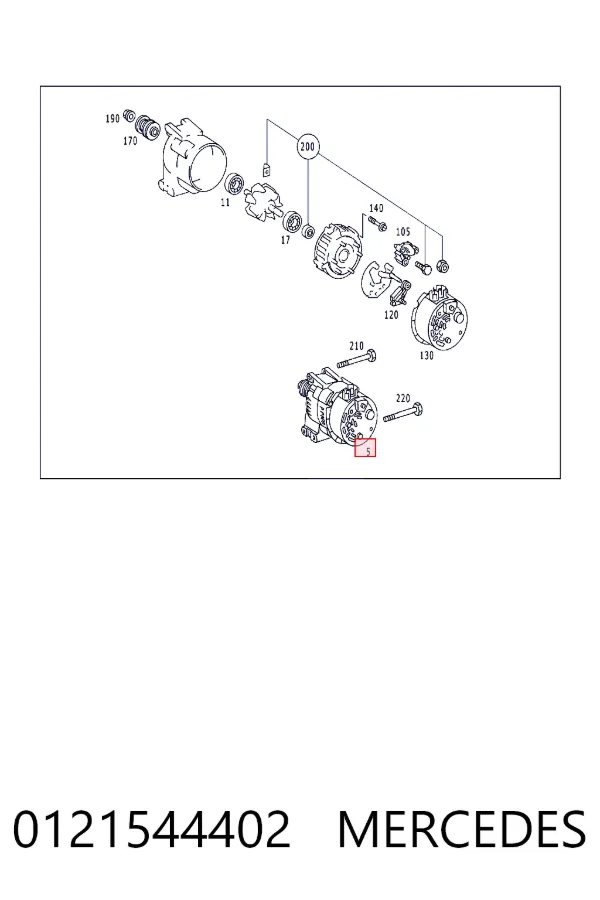 Gerador 0121544402 Mercedes