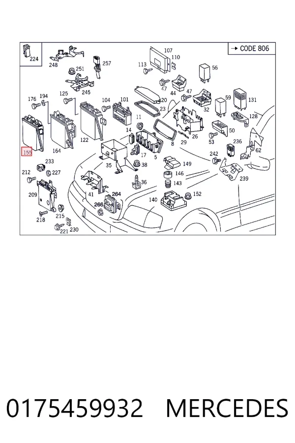 Módulo de direção (Centralina eletrônica) de motor 0175459932 Mercedes