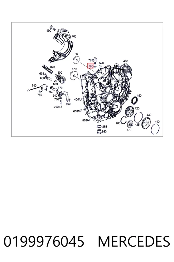 Anel de vedação da guia de sonda do nível de óleo de motor 0199976045 Mercedes
