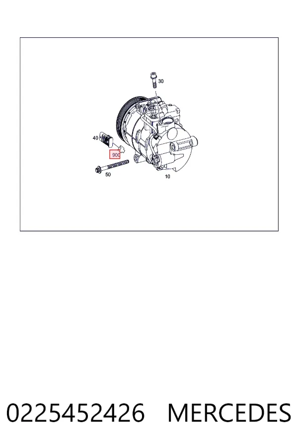 Polia do compressor de aparelho de ar condicionado 0225452426 Mercedes
