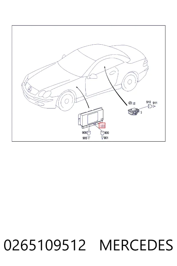 Unidade de controlo ESP 0265109512 Mercedes